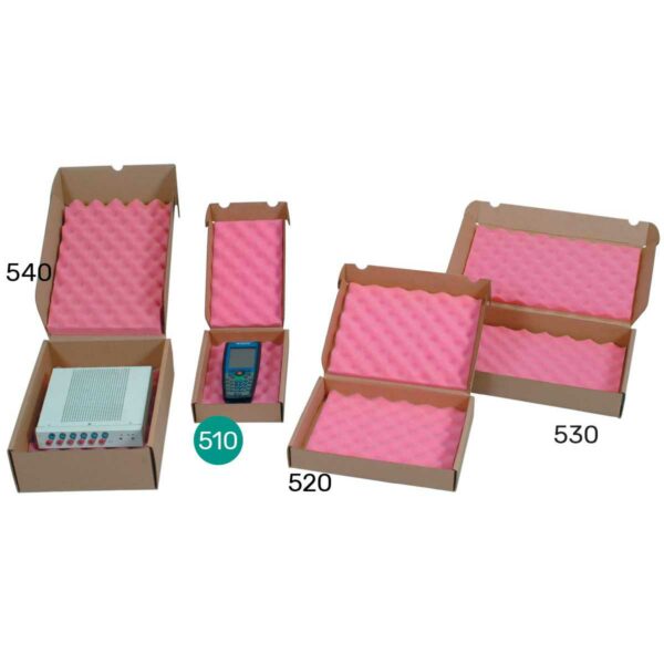 קופסאות קרטון עם ספוג אנטי סטטי 160X265X48 מ״מ