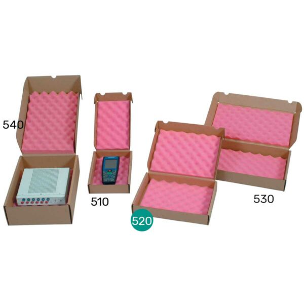 קופסאות קרטון עם ספוג אנטי סטטי 305X240X50 מ״מ