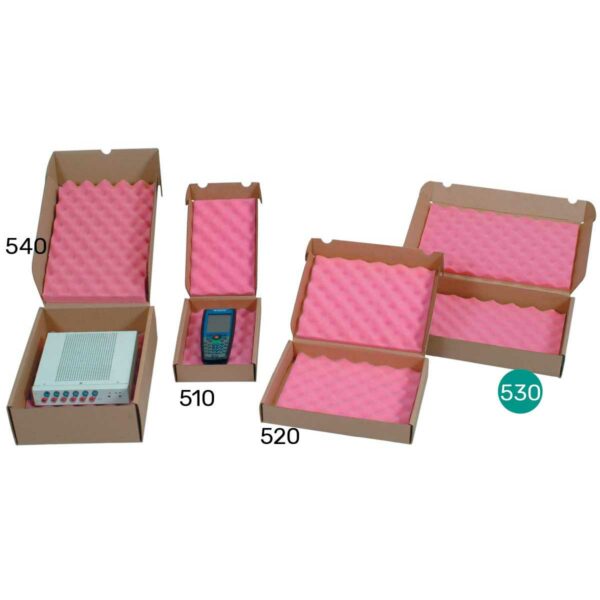 קופסאות קרטון עם ספוג אנטי סטטי 392X252X59 מ״מ