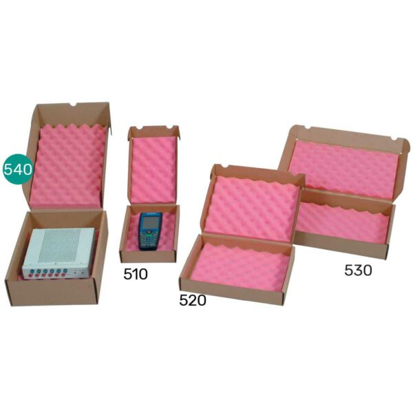 קופסאות קרטון עם ספוג אנטי סטטי 365X253X107 מ״מ