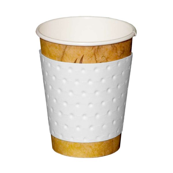 ידיות בידוד לכוסות שתיה חמה Coffee Hand - קופי הנד A לכוסות 180 - 250 מ״ל - 1000 יחידות