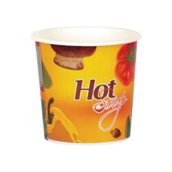 כוסות נייר למרק, הדפס ירקות H2 - 12oz - קרטון 500 כוסות