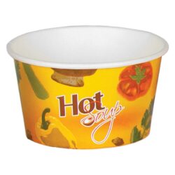 קערות נייר למרק, הדפס ירקות K2- 16oz - קרטון 500 כוסות