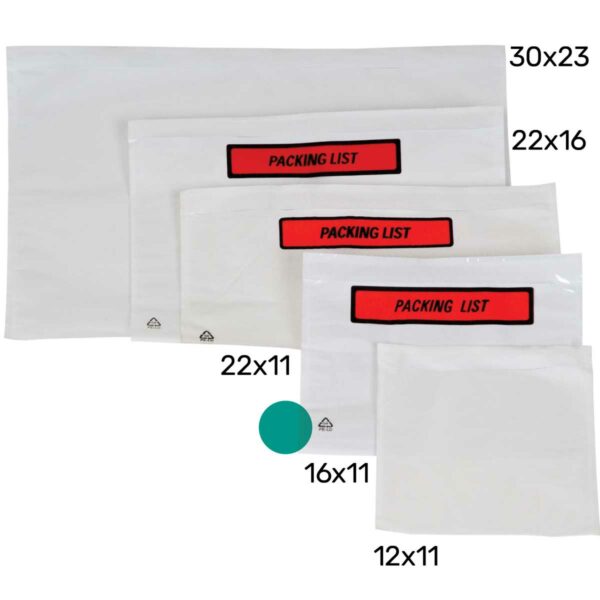 מעטפות פקינג ליסט Packing List מודפס - 16X11 ס״מ
