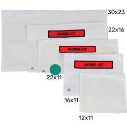 מעטפות פקינג ליסט Packing List מודפס 22X11 ס״מ - 1000 מעטפות