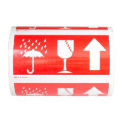 מדבקות סימנים בינלאומי 170X85 מ״מ - גליל 500 מדבקות
