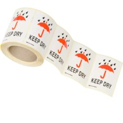 מדבקות KEEP DRY - גליל 500 מדבקות - 75X100 מ״מ