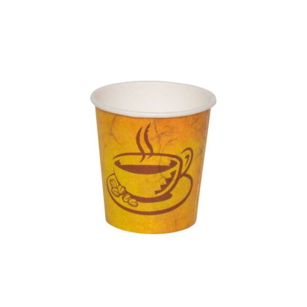 כוסות נייר לשתיה חמה 100 מ״ל - סדרת Café Marble - קפה גרניט / מרבל