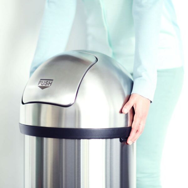 ⁦פח אשפה פוש בין 60 ליטר מט Brabantia - פחים מוסדיים - משלוח חינם⁩ – תמונה ⁦3⁩