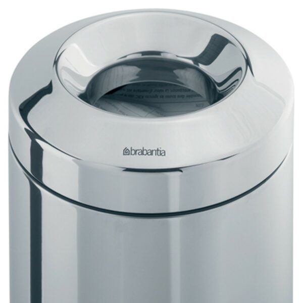 ⁦פח לניירות חסין אש, מבריק 7 ליטר Brabantia למשרד⁩ – תמונה ⁦3⁩