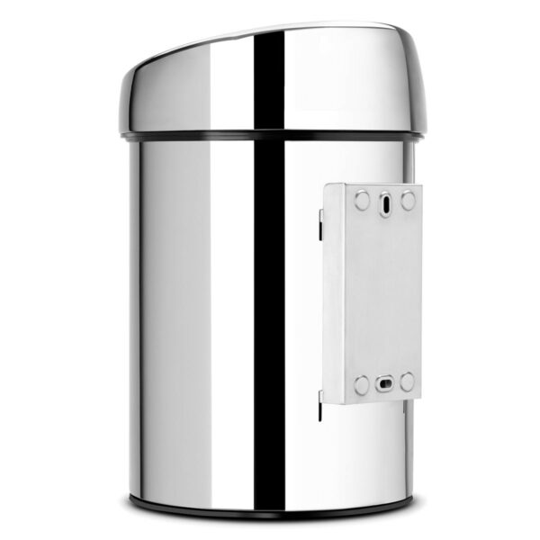 ⁦פח טאץ 3 ליטר מבריק, כולל תליה Brabantia לשירותים במשרד - משלוח חינם⁩ – תמונה ⁦2⁩