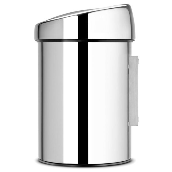⁦פח טאץ 3 ליטר מבריק, כולל תליה Brabantia לשירותים במשרד - משלוח חינם⁩ – תמונה ⁦3⁩