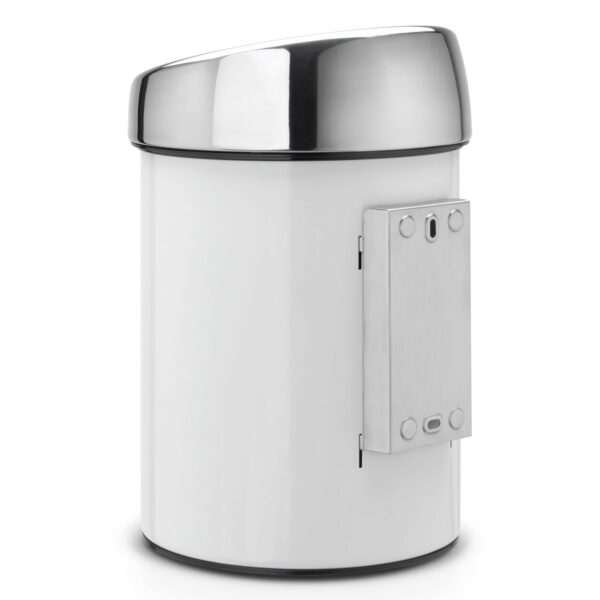 ⁦פח טאץ 3 ליטר לבן, כולל תליה Brabantia לשירותים במשרד - משלוח חינם⁩ – תמונה ⁦2⁩