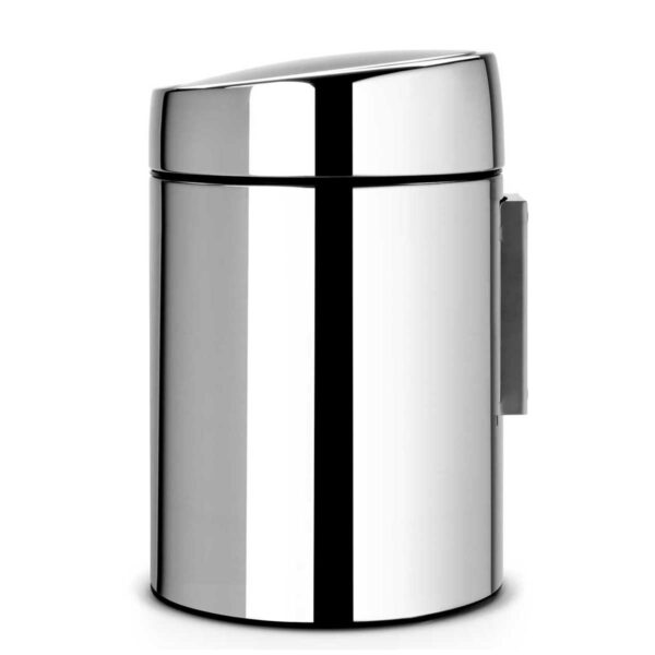 ⁦פח אשפה סלייד 5 ליטר מבריק כולל תליה Brabantia לשירותים במשרד - משלוח חינם⁩ – תמונה ⁦3⁩