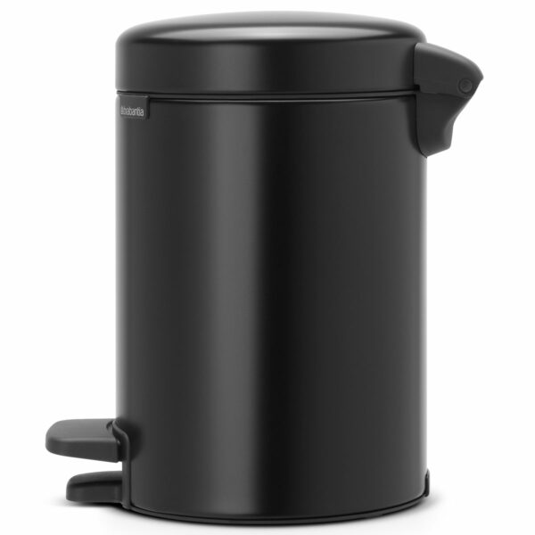 ⁦פח פדל 3 ליטר שחור מט Brabantia - NewIcon לשירותים במשרד - משלוח חינם⁩ – תמונה ⁦3⁩