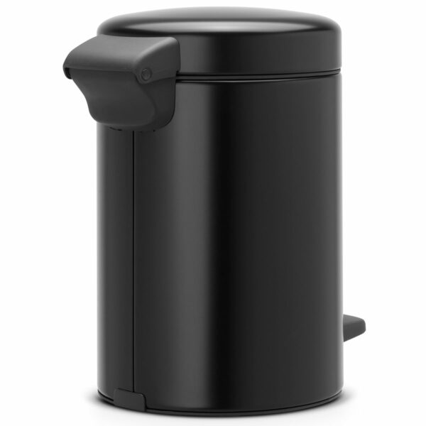 ⁦פח פדל 3 ליטר שחור מט Brabantia - NewIcon לשירותים במשרד - משלוח חינם⁩ – תמונה ⁦4⁩