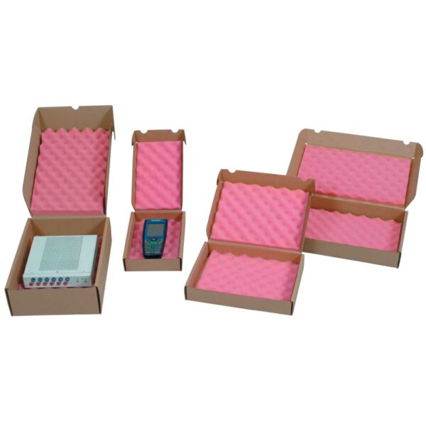 קופסאות קרטון חום עם ספוג אנטי סטטי